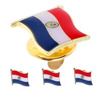 Healeved 4pcs Brooch Pins: National Flag Lapel Pins Decorative Iron Badges For Suits Hats Backpacks And Clothing Accessories