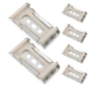Healeved 4pcs Curtain Track Mounting Brackets for Roller Shades, Silver Plastic and Metal Installation Bracket, 36mm Ceiling Curtain Track Accessories for Household and Offices