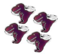Healeved 4Pcs Dinosaur Mood Rings for Boys Color Changing Open Band Rings Reflect Emotions by Temperature Creative Temperature Sensitive Jewelry