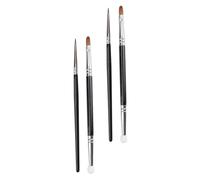 Healeved 4pcs Double-sided Concealer Brush for under Eyes and Acne Professional Makeup Sponge Brush Fine Tip for Foundation and Stitch Makeup