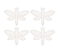 Healeved 4pcs Dragonfly Shaped Silicone Moulds - Versatile Epoxy Resin Wind Chime Mold - Unique Dragonfly Wind Bell Sculptures Moulds for DIY Crafts Projects