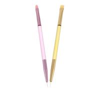 Healeved 4pcs Dual Ended Hard Gel Nail Brushes Manicure Brush Set with Color-coded Handles for Drawing Florals and Precise French Tip Designs, Plastic and Nylon Material Suitable for Salon
