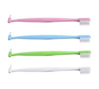 Healeved 4Pcs Dual-Ended Orthodontic Toothbrushes for Braces and Dentures Ergonomic Interdental Design with Tapered Tips for Between-Teeth Cleaning Household Toothbrush in Blue White Pink