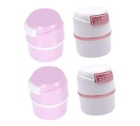 Healeved 4pcs Eyelash Glue Sealed Storage Jar Dehumidify Box for Lash Grafting Durable Cosmetic Tank Maintains Freshness Shelf Life of Eyelash Adhesives