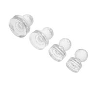 Healeved 4pcs Eyeshadow Press Tool Set with Crystal round Stamper for Powder Cosmetic Repair, Simple to Operate, for Travel and Daily Emergencies, Suitable for Beginners and Experts