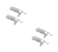 Healeved 4pcs Fashion Nail Ring Women Silver Jewelry Creative Nail Art Decoration Rings Gems