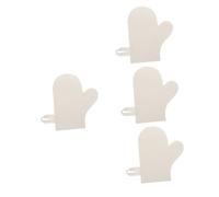 Healeved 4pcs Felt Sauna Mitts for Bathing Heat Protecting Gloves Moisture Absorbent Five-finger Design Comfortable and Breathable for Spa and Sauna Activities