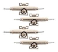 Healeved 4pcs Fingerboard Parts Mini Skate Hardware Fingerboard Upgrade Trucks 32mm Silver Alloy Wide Axle Set for Finger Skateboard, Indoor Training and Street Park Setups