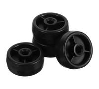 Healeved 4pcs Fitness Equipment Accessories Roller Wheel Replaceable Wheel Pulley Black Pp Sturdy Easy Mobility for Home Gym Sports Equipment