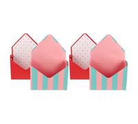 Healeved 4pcs Floral Envelope Flower Boxes for Bouquet Packaging, Protective and Foldable Paper Gift Boxes 30x20x7cm, for Flower Arrangements and Gifting on Valentine's Day or Mother's Day