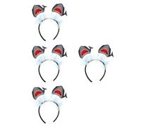 Healeved 4pcs Funny Shark Headband for Halloween Soft and Comfortable Ocean Themed Hairband for Shark Birthday Party Supplies Versatile Headwear for All Ages and Events