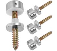 Healeved 4Pcs Glass Standoff Screws 5Mm Solid Side Mount Glass Clamp for Stair Railing Retainer Bracket Wall Mount Hardware