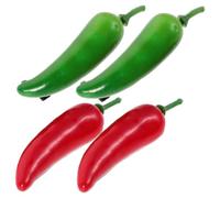 Healeved 4PCS Hair Styling Clips Cute Chili Pepper Design Alligator Hairpins Mini Vegetable Hair Barrettes for Secure Hold