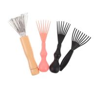 Healeved 4pcs Hairbrush Cleaning Tool: Mini Comb Cleaner Rake With Claw For Removing Hair From Cushion Brushes - Home And Travel Use Multi Styles