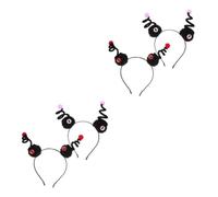 Healeved 4pcs Halloween Eyeball Headbands Set Spooky Ghost Hair Accessories for Party Carnival Stage Cosplay Red Purple Monster Headdress for Adults
