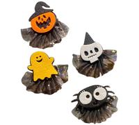 Healeved 4pcs Halloween Hair Clips for Women with Metal and Mesh Veil Material Creative Style Hair Accessories and Clip Other Places for Daily Outfit or Taking Creative Pictures