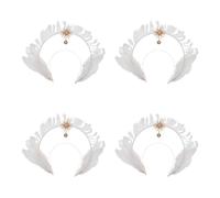 Healeved 4pcs Halloween Mary Goddess Crown Headband with Sparkly Rhinestone Headdress for Party Cosplay Masquerade