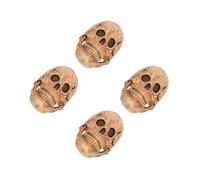Healeved 4pcs Halloween Skull Masks with Movable Jaw Full Head Realistic Latex Skeleton Headpiece Scary Bone Mask for Halloween Party Cosplay Costume Accessories
