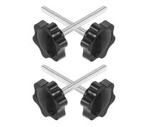 Healeved 4pcs Hand Tightening Knob Nut Walker Replacement Knobs M6 Plastic Metal Construction Reduces Vibration Outstanding Resistance to Daily Wear Drive Walker Accessories for Seniors