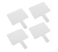 Healeved 4pcs Handheld Dry Erase Answer Paddles Whiteboard with Handle, Portable Double-Sided Plastic Whiteboards 9.6 X 8 Inch for Classroom Games and Meetings