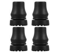 Healeved 4pcs Heavy Duty Rubber Cane Tips 19mm Inner Diameter Walker Leg Caps Non-Slip Walking Stick Accessories Cane Foot Replacement for Seniors and Mobility Aids