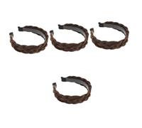 Healeved 4pcs Hippie Hair Accessories Braided Headband Women Wig Headband Creative Hairpiece