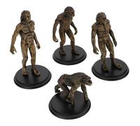 Healeved 4pcs Human Evolution Model Set Primate Figurines Plastic Educational Statues for Learning History of Primitive Humans Home Décor and Teaching Tools