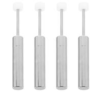 Healeved 4pcs Hydraulic Trash Can Damper Replacement Soft-close Silent Piston for Wastebin Lids Metal Buffer for Kitchen and Office Bins