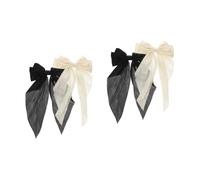 Healeved 4pcs Large Bow Hair Clips for Women Elegant Metal Barrettes Tail Bowknot Design for Parties Weddings and Everyday Wear Great for Thick Curly Hair