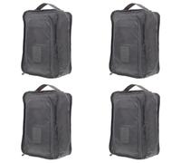 Healeved 4pcs Large Capacity Zipper Shoe Bags for Travel, Portable Polyester Shoe Organizer Pouches to Keep Sneakers and Sandals Separated in Luggage or Closet