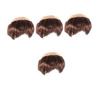 Healeved 4pcs Lightweight Bald Monk Wig Prop for Halloween Cosplay Party Comfortable Fit with Realistic Texture Creative Accessory for Adult Carnival and Fancy Dress