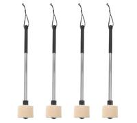 Healeved 4pcs Marching Bass Drum Mallet, Felt Head Percussion Beater Stick | 14", Drum Beater Stick with Wool Felt Head, Ergonomic Grip, Replacement Mallet for Practice, Musical Exercise