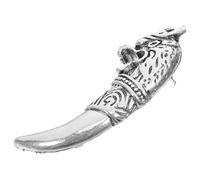 Healeved 4pcs Metal Vintage Brooch Pin Wolf Head Corsage Lapel Pin for Men Women Fashion Jewelry for Suit Scarf Hat