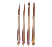 Healeved 4pcs Nail Art Graffiti Pen Set with Versatile Design and Sturdy Tips, Metal and Plastic Construction, for DIY on The Go Nail Drawing and Gel Polish Application