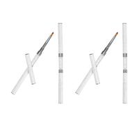 Healeved 4pcs Nail Art Liner Brushes Gel Polish Brush for Fine Detailing Double Ended Art Design Pen for Thin Lines Nail Detail for Professional Painting