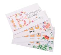 Healeved 4pcs Nail Art Practice Book for Beginners with Creative Pattern Designs and Blank Templates Portable Manicure Training Tool for Learning and Display in Personal Professional Use