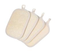 Healeved 4pcs Natural Loofah Exfoliating Body Scrubber Soft Loofah Sponge Bath Sponge for Shower Dead Skin Removal Men Women Face Use