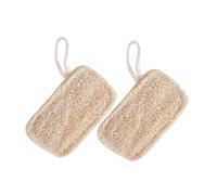 Healeved 4pcs Natural Loofah Sponge for Kitchen Cleaning Dishwashing Tools Non Stick Sponge Scrubbers for Exfoliating and Cleaning Bowls Dishwashing