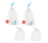 Healeved 4pcs Pe Soap Net Bags for Face Cleansing, Quick Bubble Creation, Keeps Skin Bright and Smooth, Exfoliating Net Pouches for Household Use