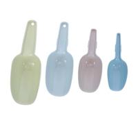 Healeved 4pcs Pet Food Scoop - Ice Scoop for Ice Machine - Assorted Color Plastic Grain Scooper for Kitchen, Bar, Buffet, Candy Table, Coffee Bean, and Flour Storage Use