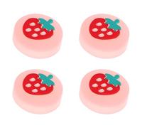 Healeved 4pcs Pink Silicone Joystick Thumb Grips for Compatible Game Controllers with Reducing Hand Fatigue, Protective Caps for Gaming Accessories