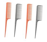Healeved 4pcs Pintail Comb for Hairdressing Plastic Barber Combs for Men and Women Lightweight Styling Tools for Straight and Curly Material Nordic