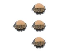 Healeved 4pcs Realistic Grey Bald Caps for Halloween Cosplay Parties Comfortable Easy to Wear Costume Wigs for Men Old Man Scientist Role Play Events Prop