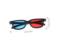 Healeved 4pcs Red and Blue Movie Glasses Lightweight Plastic Eye Wear for Men Women Compatible with Smartphones Tvs Computers Projectors for Movies and Games