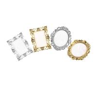 Healeved 4pcs Resin Nail Palette Nail Board Mixing Display Board for Gel Polish Diy Manicure Art Studio Workbench