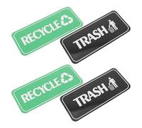 Healeved 4pcs Reusable Magnetic Recycling Stickers for Trash Can with Guidance and Versatile Sizing, for Outdoor and Public Places, Sturdy Magnet Material for Easy Attachment