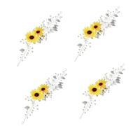Healeved 4pcs Rhinestone Daisy Headband for Brides Elegant Floral Hair Decoration for Weddings Parties and Special Occasions Delicate Design for Unforgettable Moments