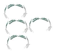 Healeved 4pcs Rhinestone Leaf Headband for Weddings Elegant Bridal Hair Accessory Romantic Goddess Headpiece for Brides and Flower Girls for Special Occasions and Celebrations