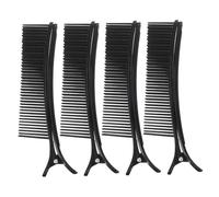 Healeved 4pcs Salon Hair Partition Styling Tools for Braiding Combs Hair Section Clips for Parting Barber