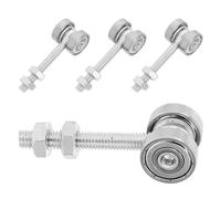 Healeved 4Pcs Sliding Barn Door Rollers with Double Bearings 24Mm Outer Diameter Trolley Hanger for Sliding Patio and Closet Doors for Wardrobe for Garage